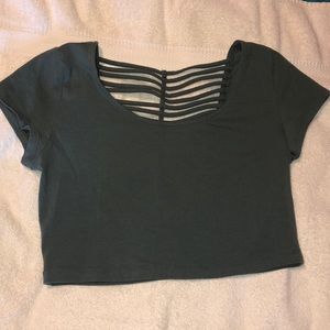 Green/Blue crop top from Charlotte Russe